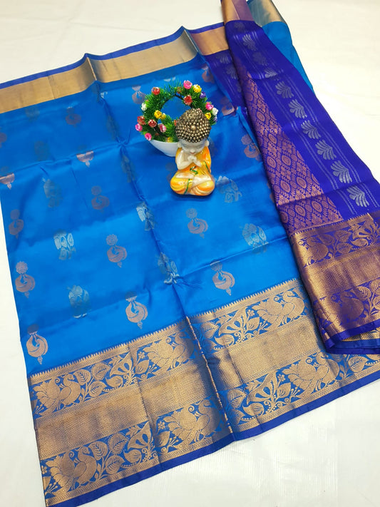 🌹uppada pattu🌹
💐🌹 Kanchi border Kalanjali buta sarees 
 🌹Good quality 💐👌👌👌
 Fabric: uppada pattu/pattu 💐💐