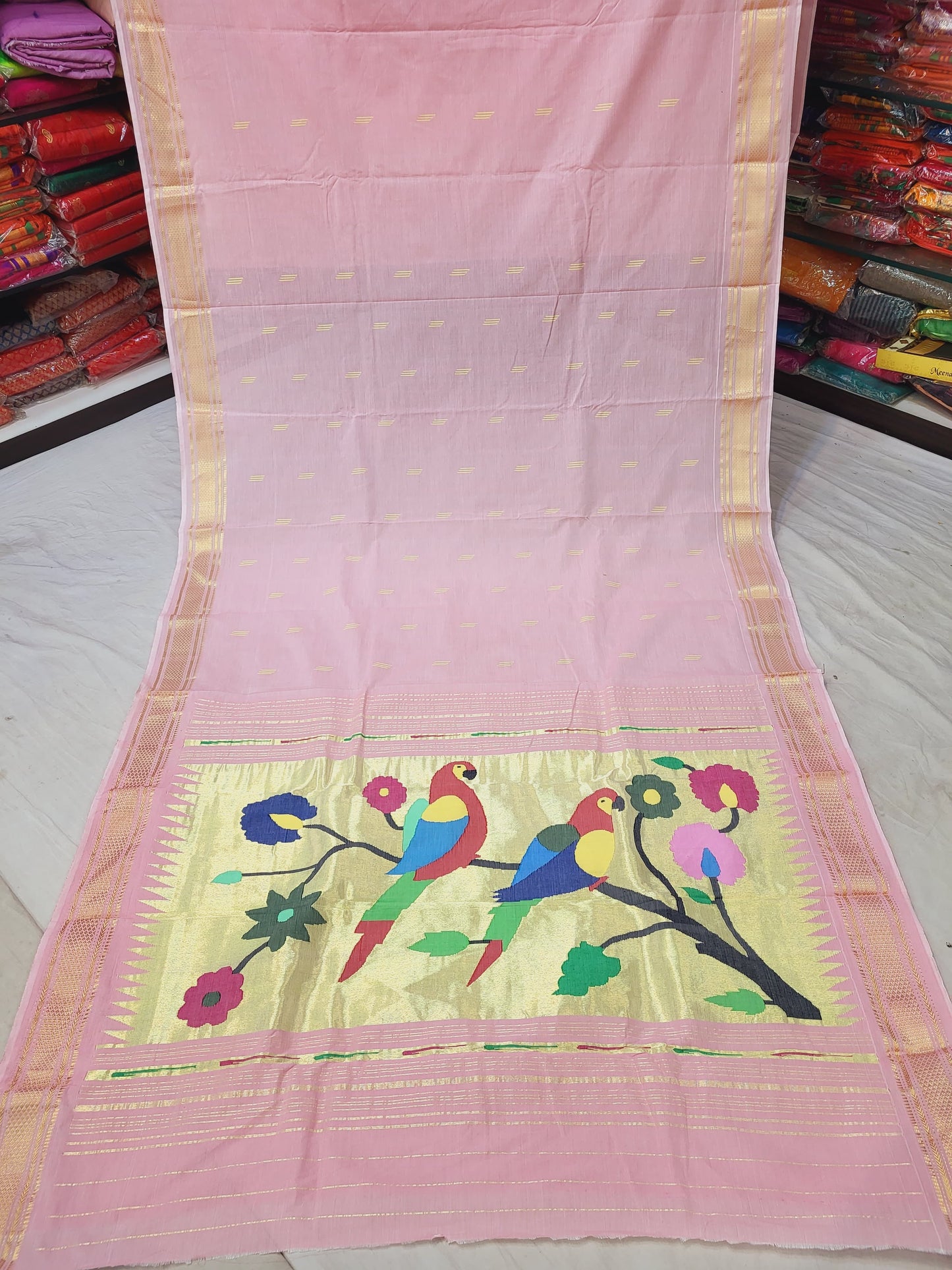 Chanchal | Cotton Handloom Paithani Saree