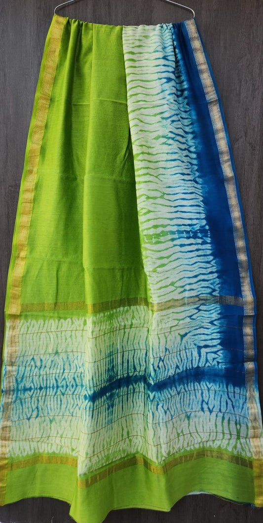 Mittal | Block printed Maheshwari Silk Saree