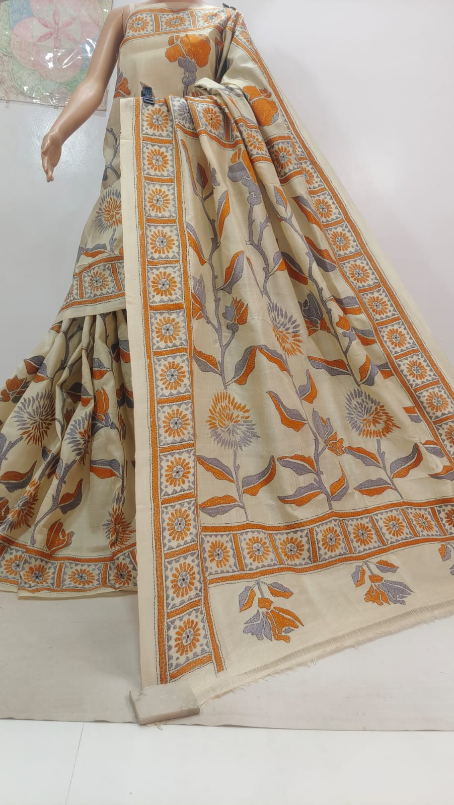 Pure Tassor kanthastich 
with bp 
Silk mark certified

