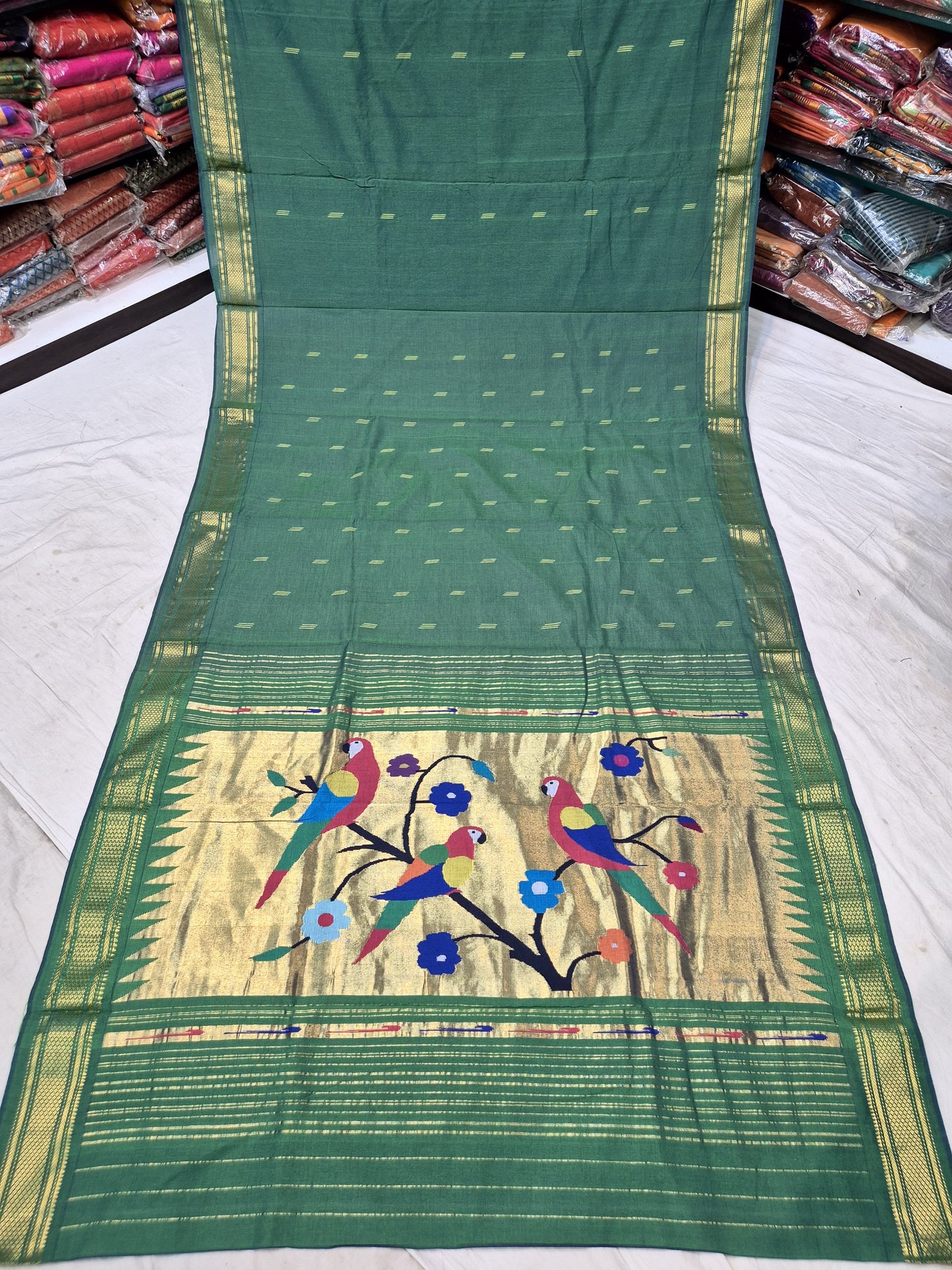 Aashvi | Cotton Handloom Paithani Saree