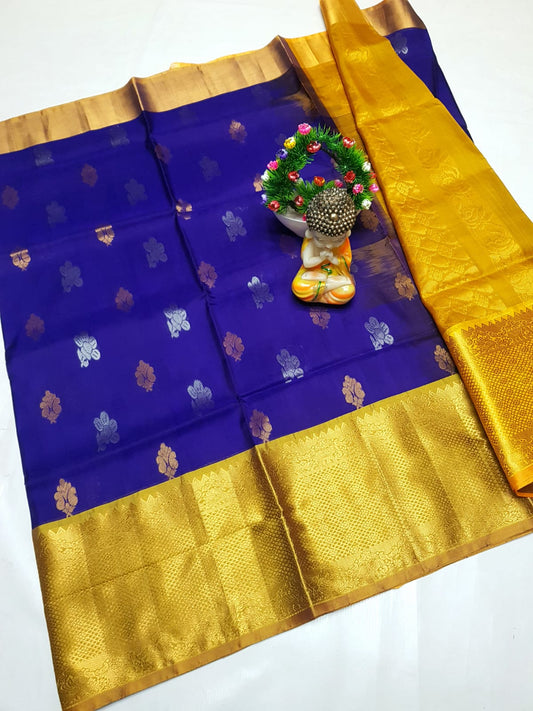 🌹uppada pattu🌹
💐🌹 Kanchi border Kalanjali buta sarees 
 🌹Good quality 💐👌👌👌
 Fabric: uppada pattu/pattu 💐💐
