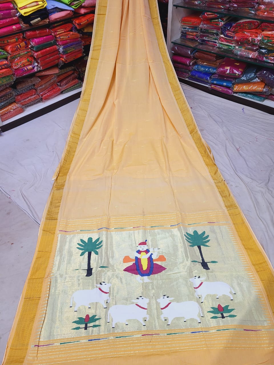 Zaitra | Cotton Handloom Paithani Saree