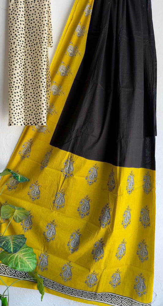 block prints on mul cotton