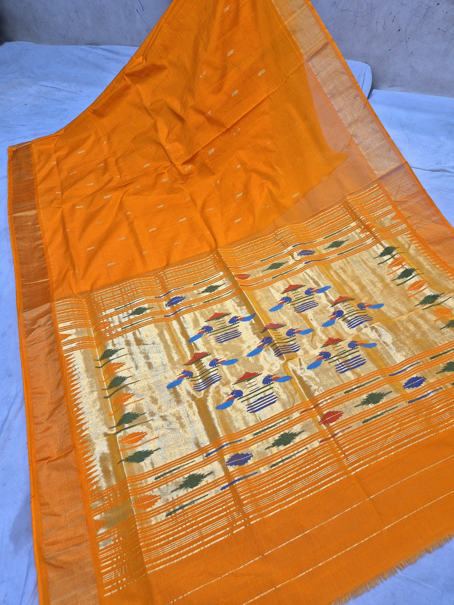 Paityna | Cotton Handloom Paithani Saree