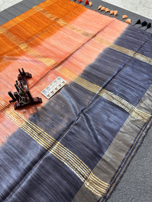 Charnili | Tussar Ghicha Dyed Saree