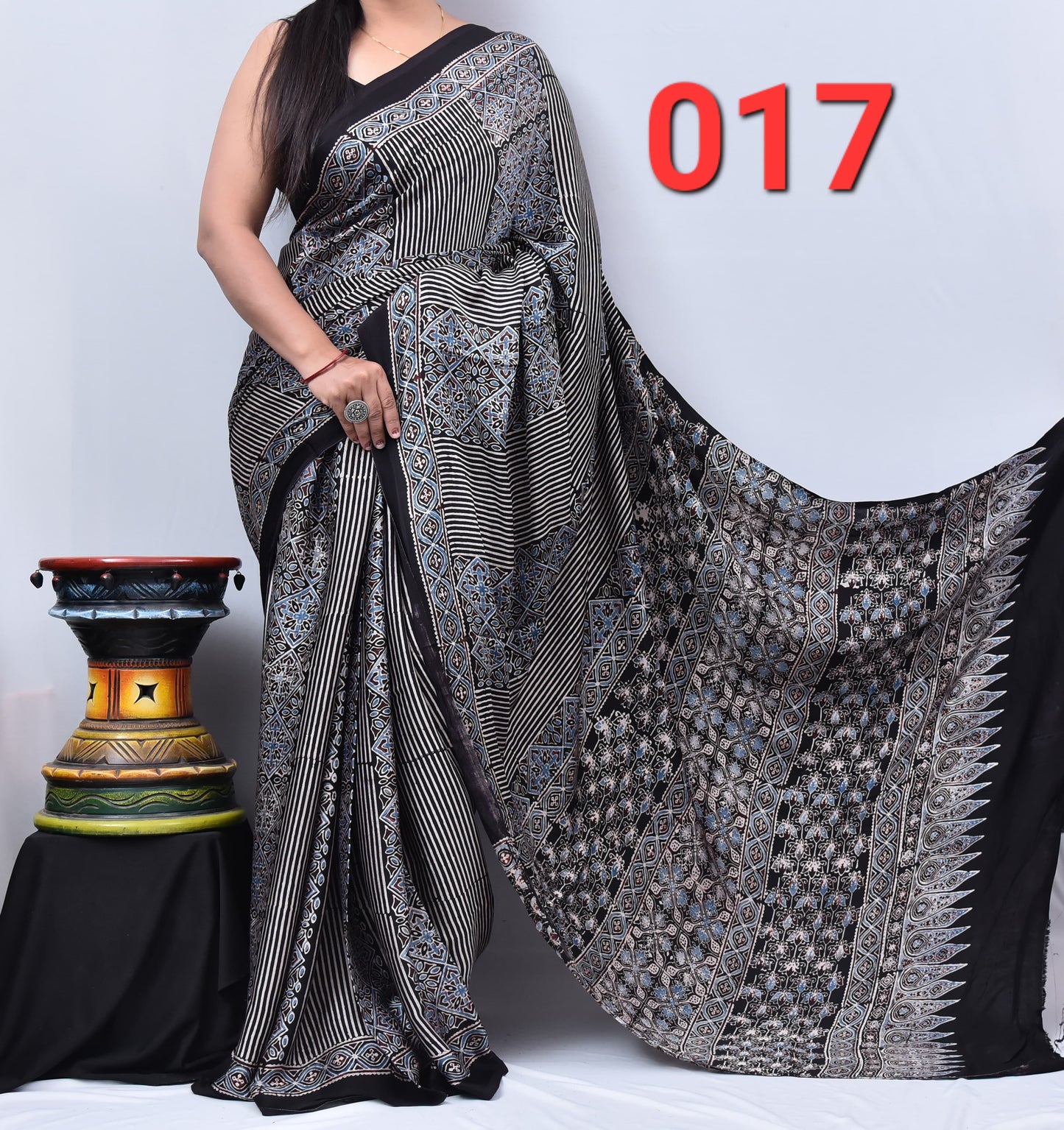 Apoorva | Ajrakh Prints on modal Silk