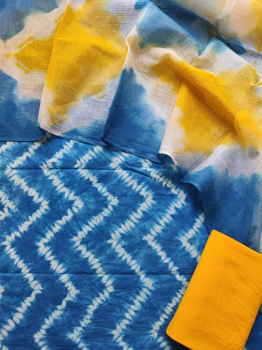 Now new arrivals 

Block printed cotton suit with kota doriya duppta 

Top @ bottom *cotton*
Duptta  *kota doriya*