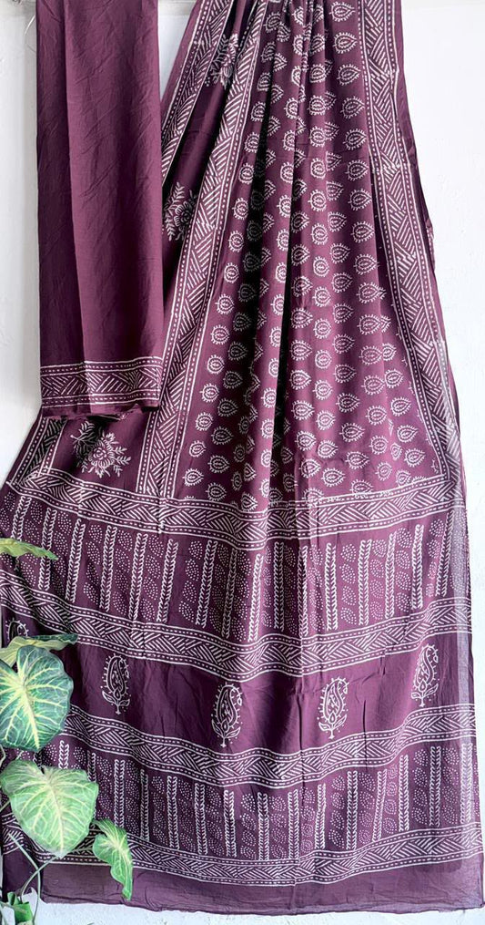 block prints on mul cotton