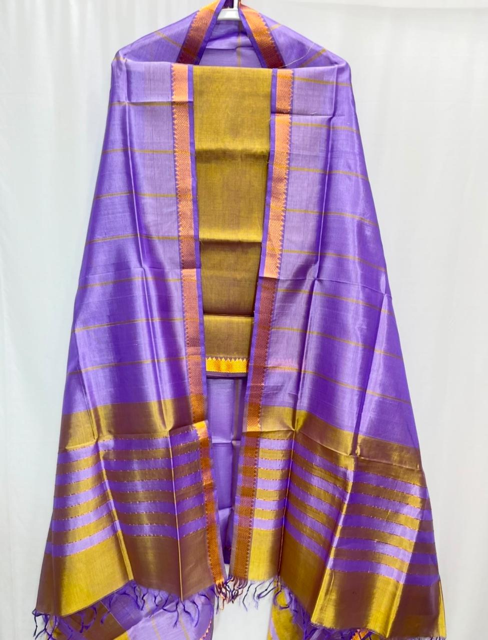 Fazalah | Mangalagiri-Pattu-Dress-Material