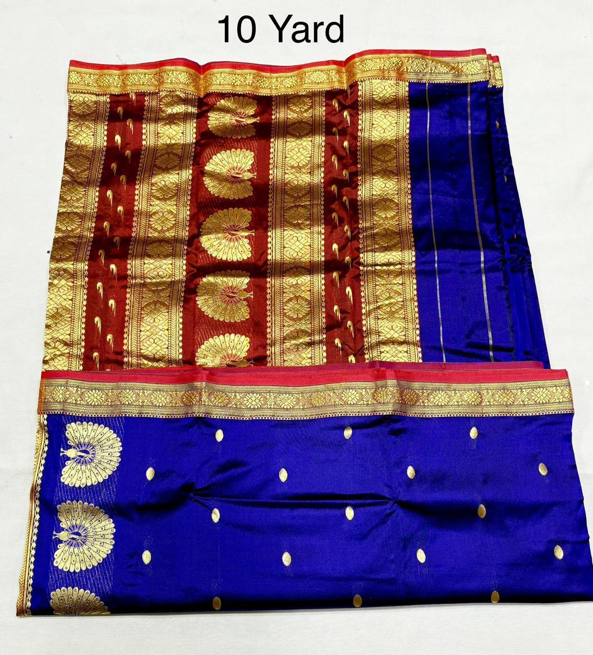 9 yards pure silk Jijamata saree