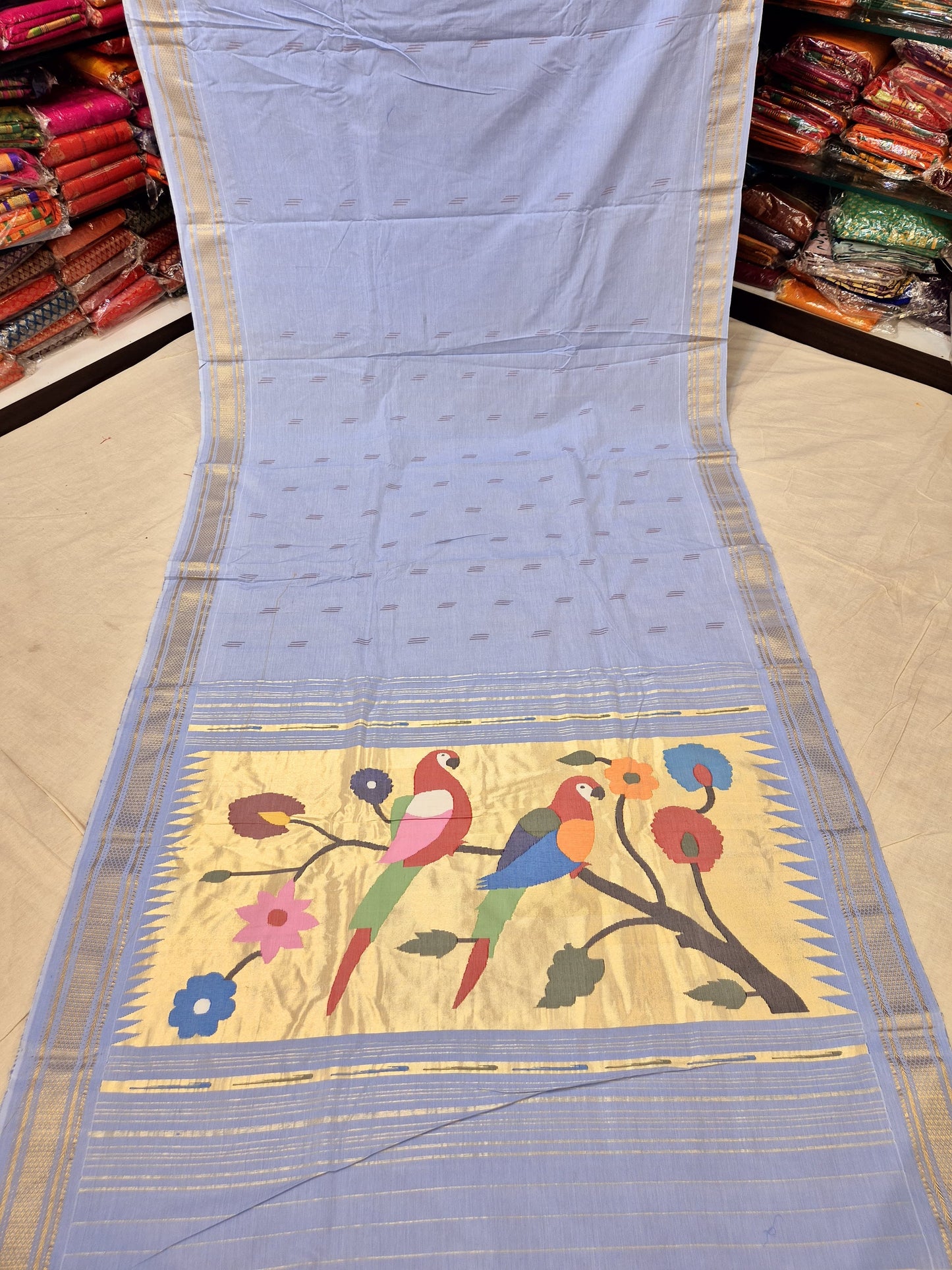 Gauri | Cotton Handloom Paithani Saree