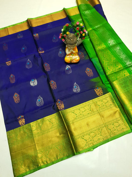🌹uppada pattu🌹
💐🌹 Kanchi border Kalanjali buta sarees 
 🌹Good quality 💐👌👌👌
 Fabric: uppada pattu/pattu 💐💐