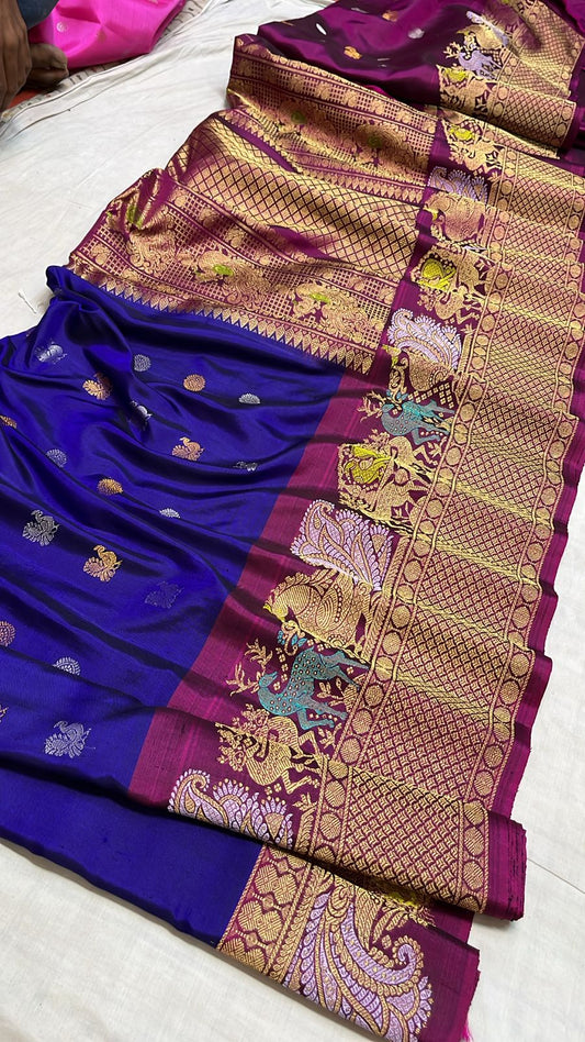 ✨✨Pure Gadwal Traditional
           Meenakari turning
           Border Pattu Sarees ✨✨