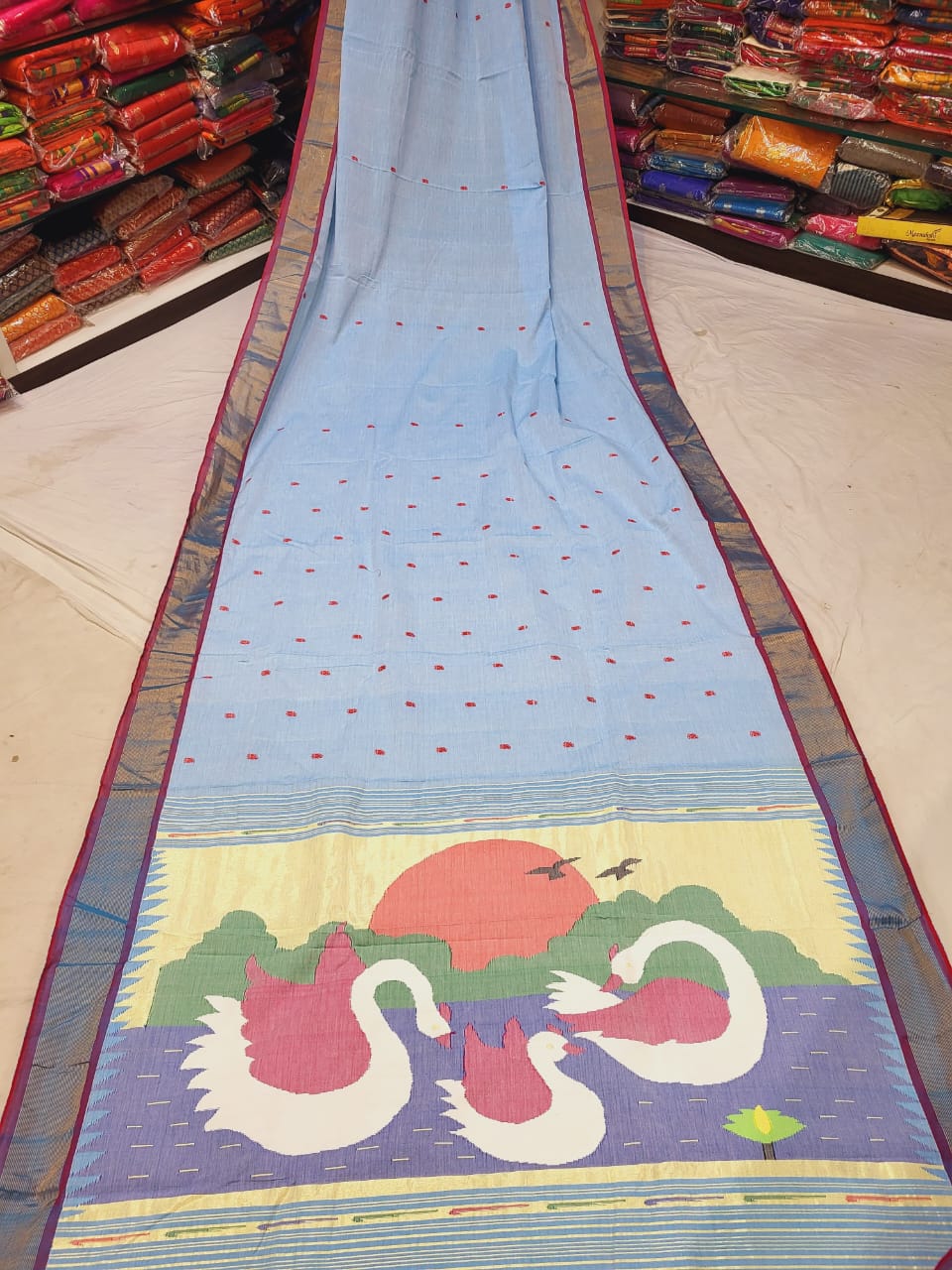 Aakar | Cotton Handloom Paithani Saree