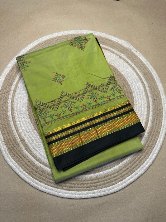 Kashmira | Kasuti Work on Cotton Saree