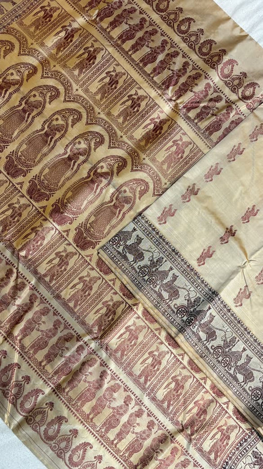 Baluchari sarees.
Material silk with bp.
With silkmark.