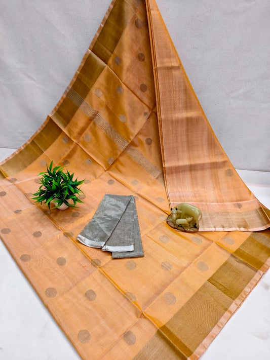 Urmika | Pure silk uppada with dollar buttis