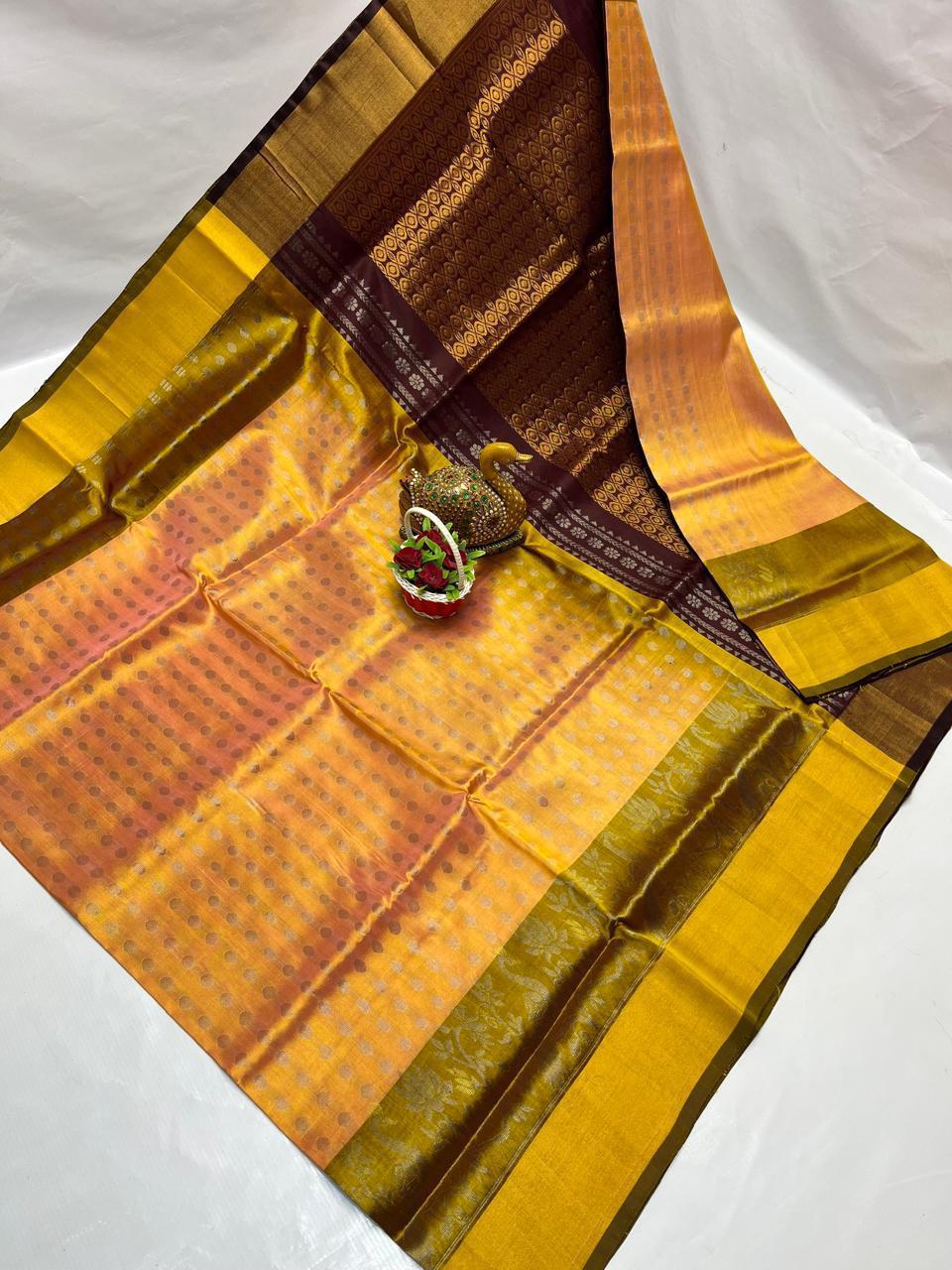 Unjaliya | Uppada Pattu Saree with all over buttis