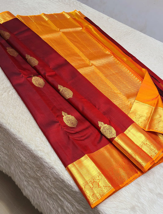 Aashnabai | 1G Zari Pure silk kanchipuram saree