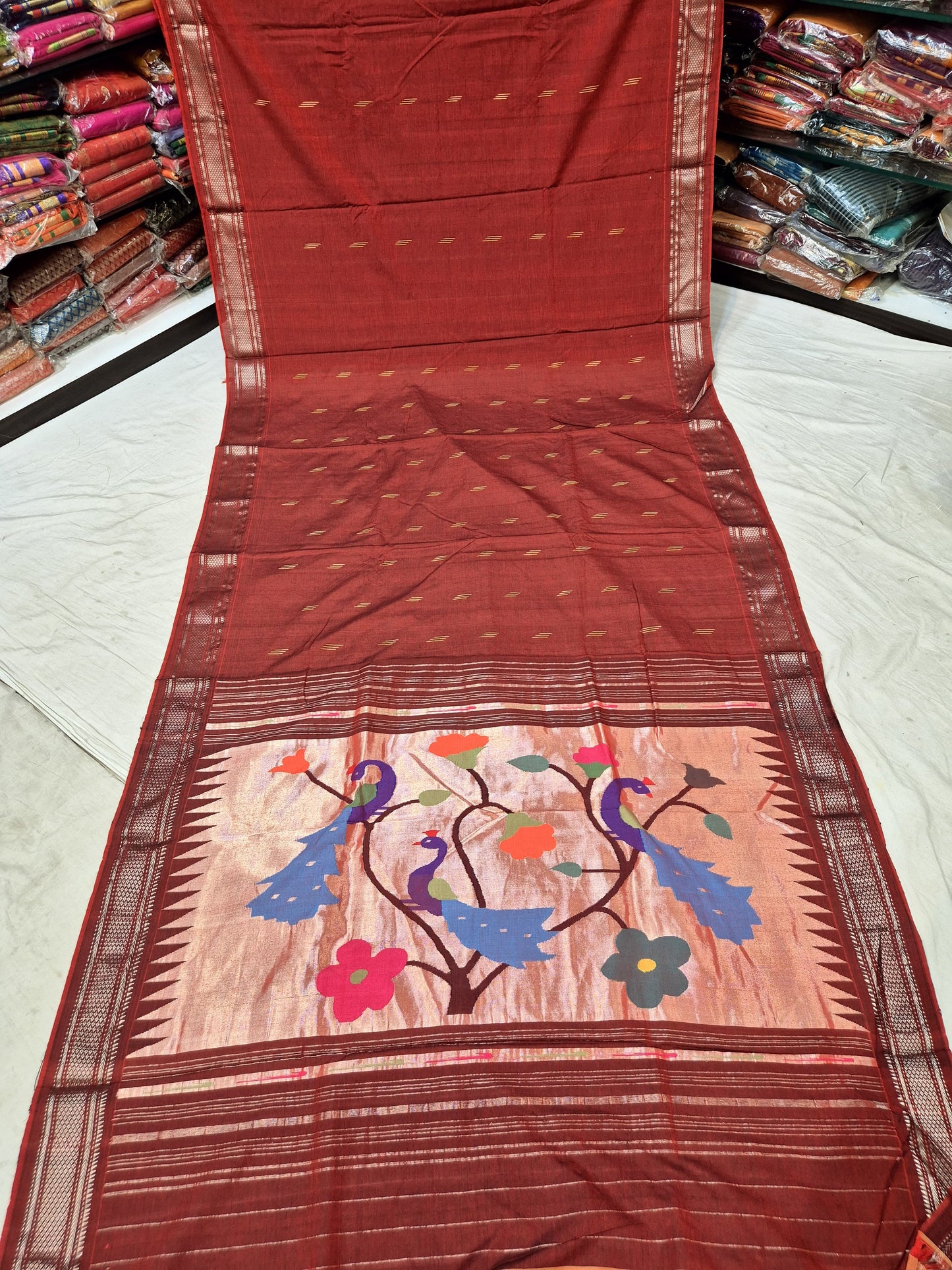 Advika | Cotton Handloom Paithani Saree
