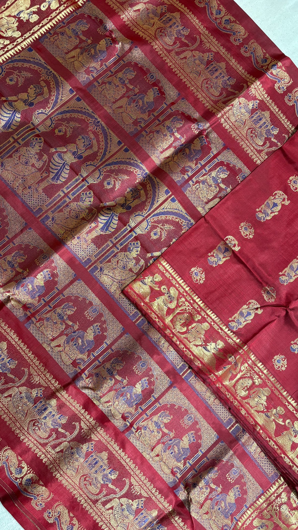 Swarnachari Saree, Silk with blouse piece with silkmark
