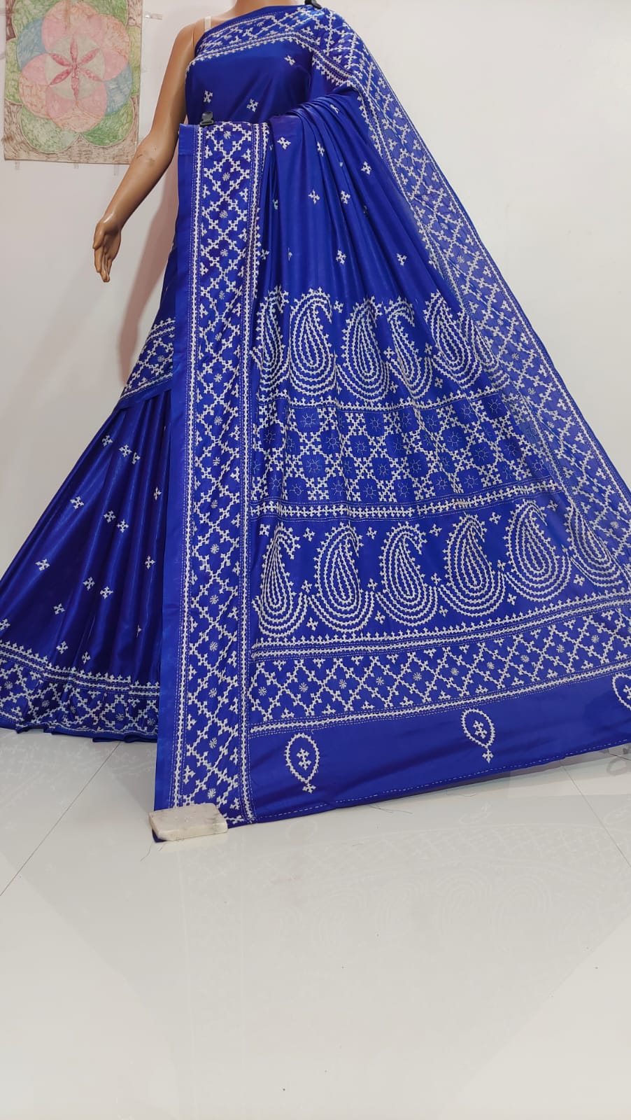 Eesha | Hand Made Kantha Embroidery on Semi Silk