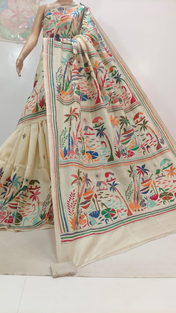 Pure Tassor kanthastich 
with bp 
Silk mark certified
