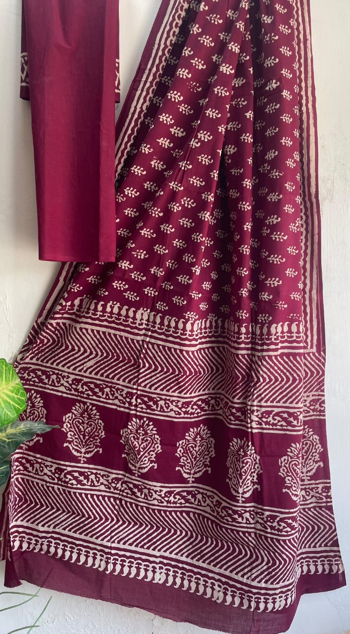 Medini | Mul Cotton Blockprint Saree