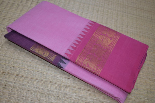 Chettinadu Cotton Saree in Pink