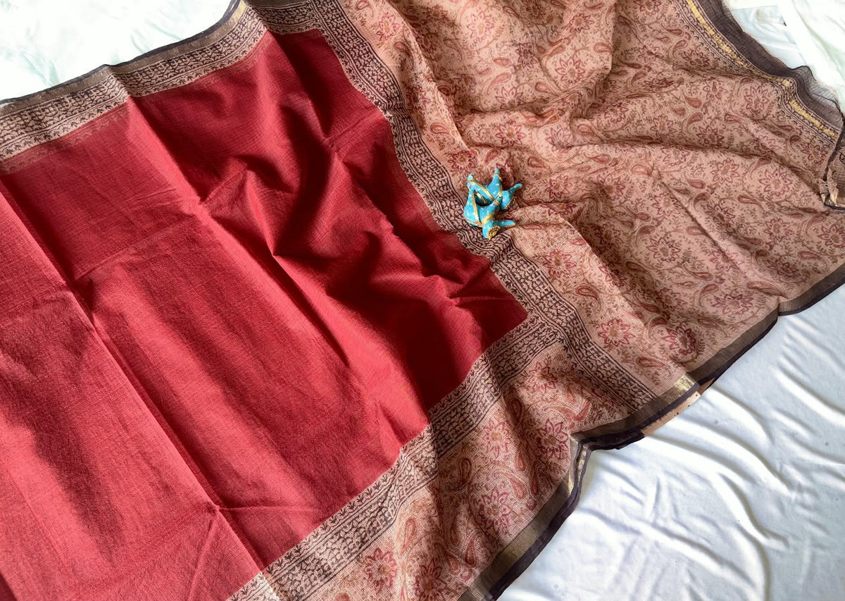 Summer special collection
Vanaspati ajark print

🥻🥻🥻🥻🥻🥻
 Kota saree new collection of Bagru print 
New collection Saree Kota Doriya .
Hand made 
Block print , Dabu print , Bagru print , vaspati print, ajark prijt
Saree length 5.5 mtr
Blouse.  80cm
Hand block printed