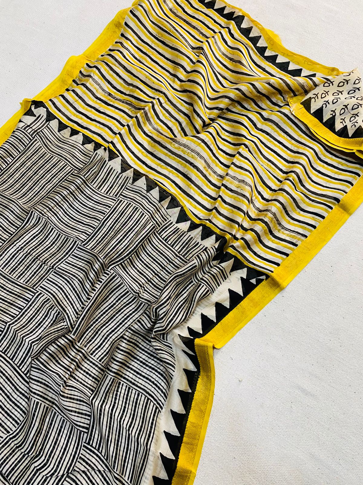 Let’s Wear #ethicallymade✅
🍁Beautifully Crafted Maheshwari Silk Saree  collection🍁
 Specially Designed in Bagru  jahota rapid dabu hand block print
100% Natural Dye
Fabric : Maheshwari Silk 
Length : 5.5 Meters
Blouse Piece : 0.90 Meter
