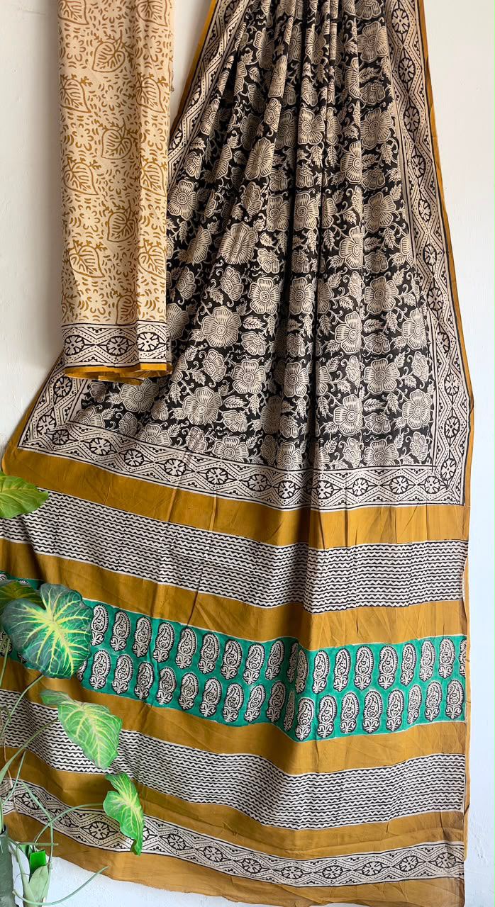 block prints on mul cotton