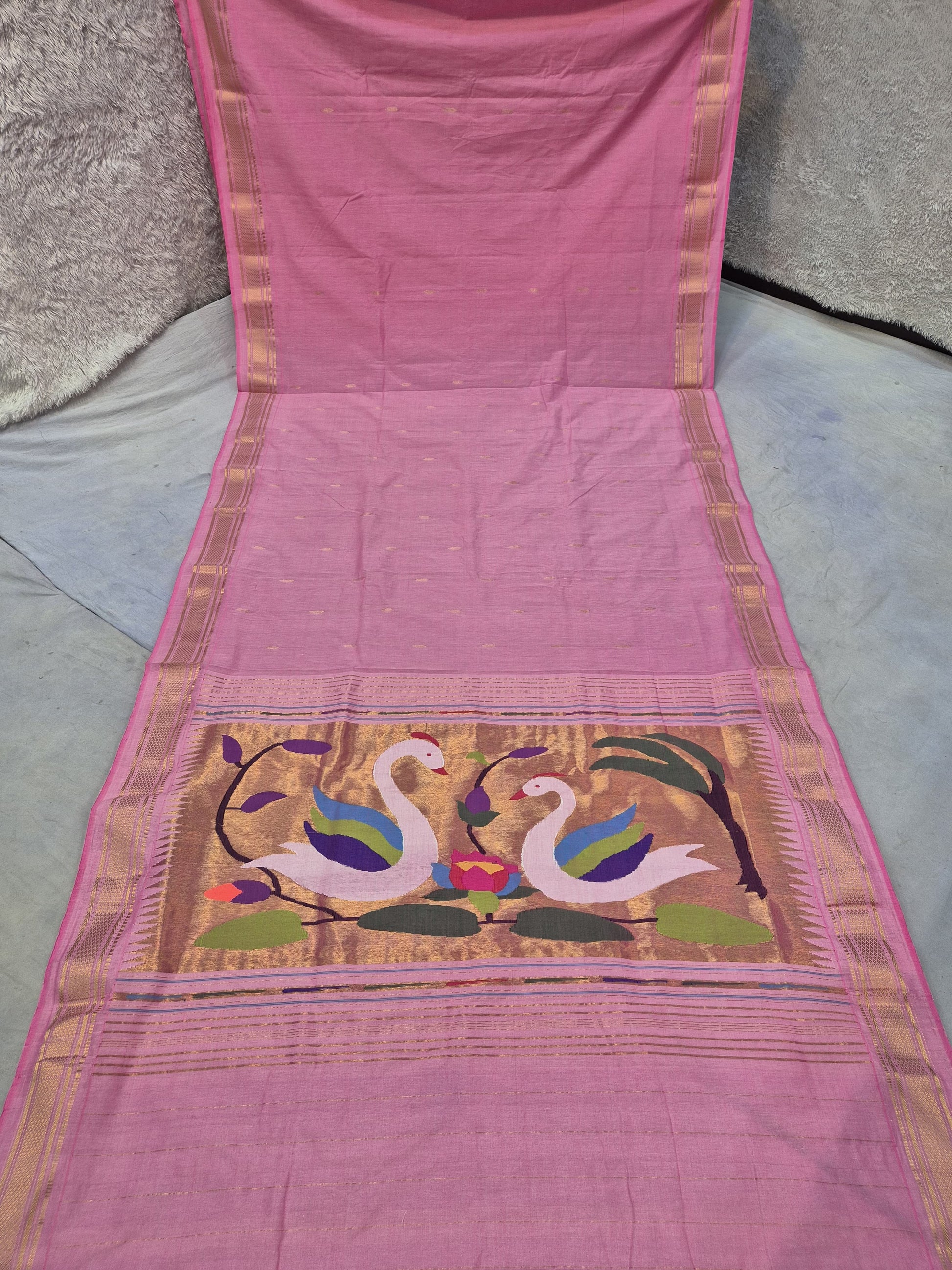 Pure Cotton handwoven paithani saree