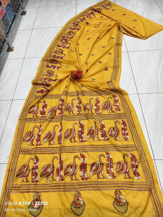 Mahant | Hand Made Kantha Embroidery on Semi Silk