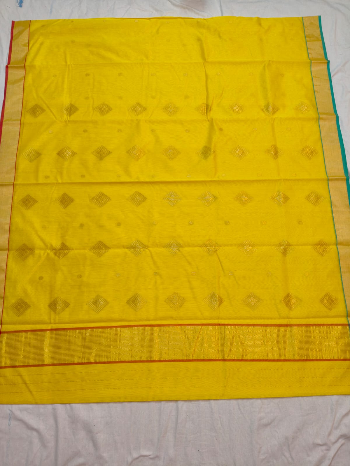 Silk y cotton 
Chanderi
 saree 
