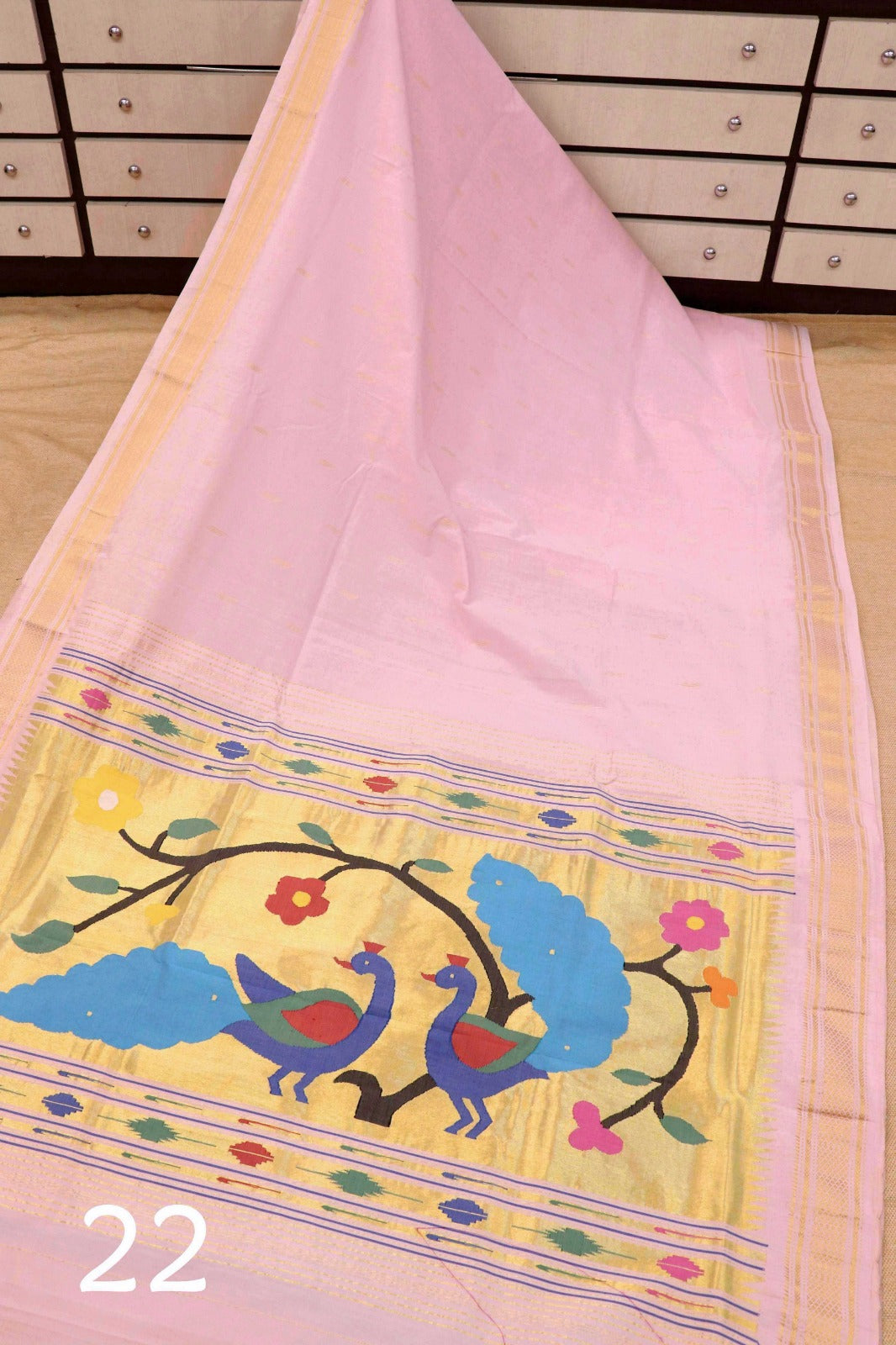 Sanjeeda  | Cotton Handloom Paithani Saree