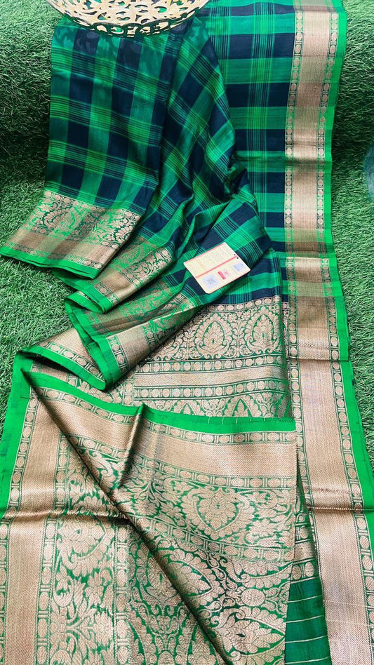 Hazel-tussar-banarasee | Tussar silk Banarasee sarees