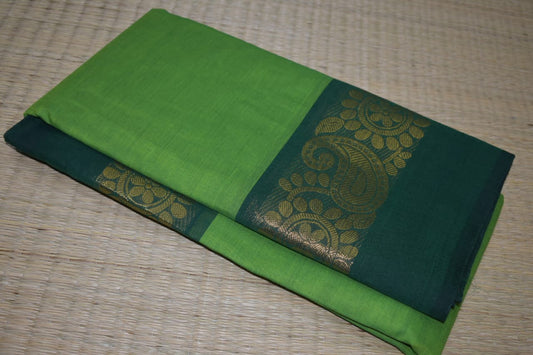 Chettinadu Cotton Saree in Green