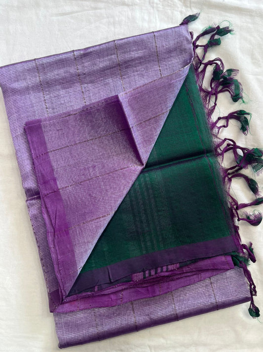 **Material **:- Mangalagiri handloom pattu by cotton 

**Model **:- all-over zari lines model sarees 

Contrast zari lines pallu & blouse