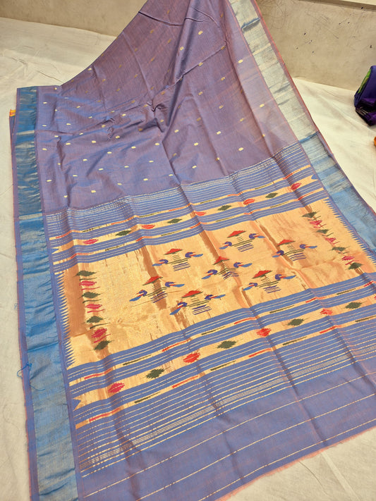 Ramya | Cotton Handloom Paithani Saree