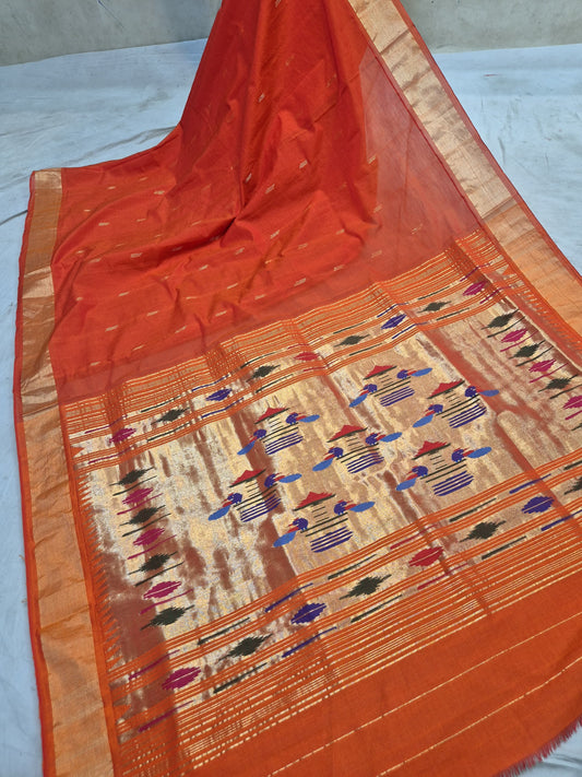 Piadarshini | Cotton Handloom Paithani Saree