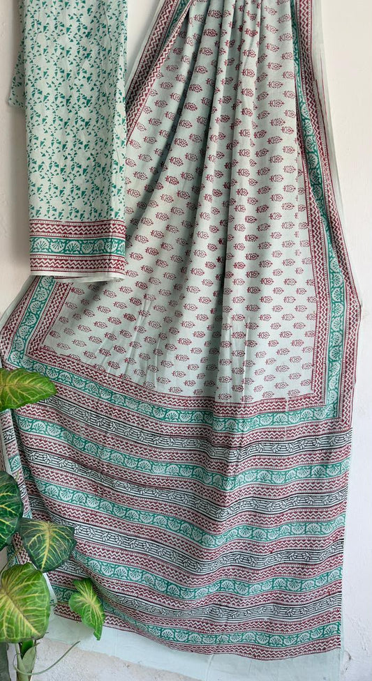 block prints on mul cotton