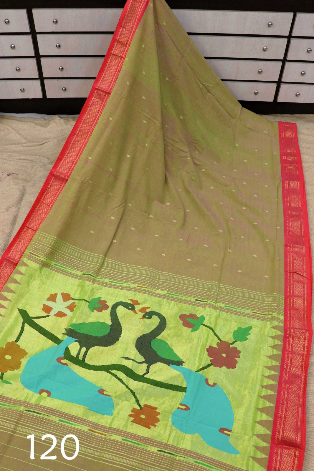 Jivika | Cotton Handloom Paithani Saree