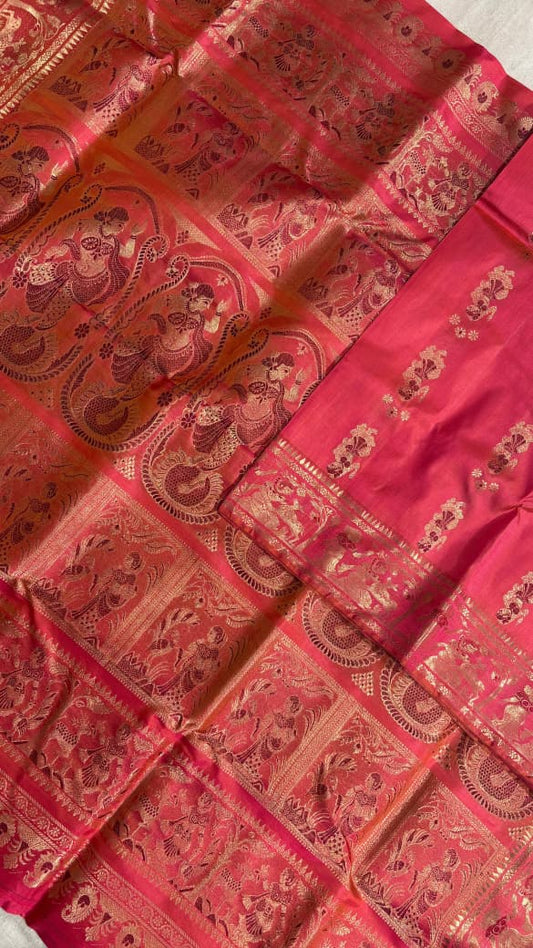 Swarnachari Saree, Silk with blouse piece with silkmark