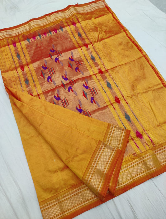 Pasmura | Pure silk handloom Paithani Saree