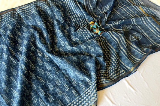 Summer special collection
Vanaspati ajark print

Kota saree new collection of Bagru print 
New collection Saree Kota Doriya .
Hand made 
Block print , Dabu print , Bagru print , vaspati print, ajark prijt
Saree length 5.5 mtr
Blouse.  80cm
Hand block printed.
