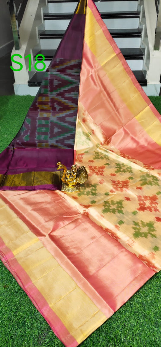 Sari-ikkat | ikat design silk sarees