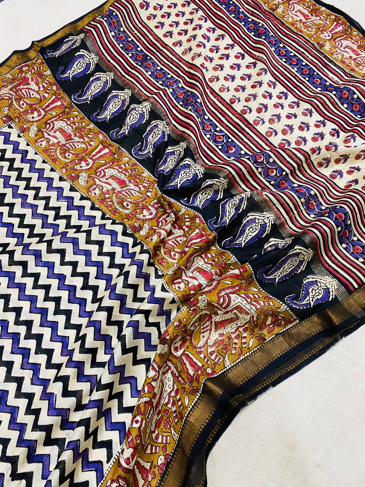 Maalika | Block prints on cotton silk