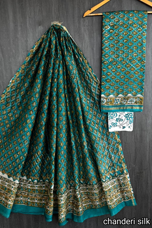 Babbar | hand block printed chanderi sarees